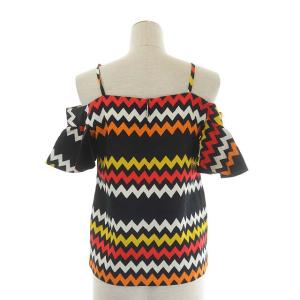 MSGM カットソー オフショルダー 総柄 38 マルチカラー