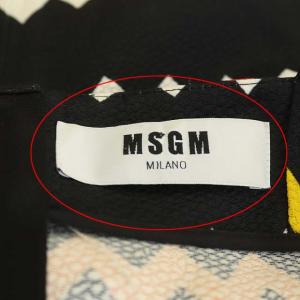 MSGM カットソー オフショルダー 総柄 38 マルチカラー