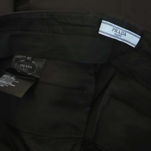 PRADA テーパードパンツ スラックス ノータック 42 ブラック
