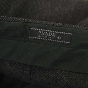 PRADA パンツ パンタロン スリム 48 ダークグレー