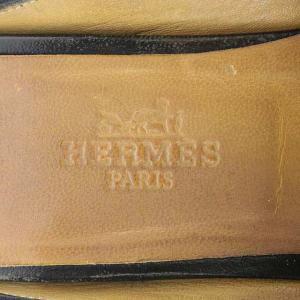 HERMES レザーシューズ  35.5 ブラック