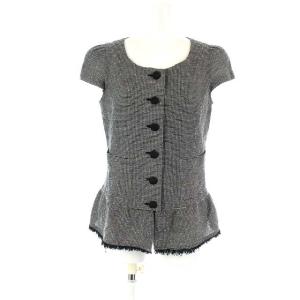 TO BE CHIC セットアップ 上下 シャツ 半袖 台形スカート ひざ丈 40 ブラック