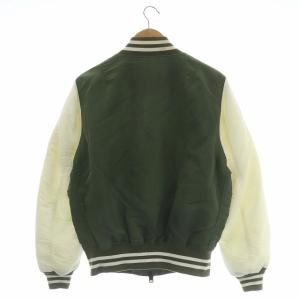FUMITO GANRYU ナイロンツイル ジャケット スタジアムジャンパー MA-1 ミリタリー バイカラー L カーキ