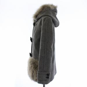 Diagram GRACE CONTINENTAL ダッフルコート ミドル フード ウール ナイロン フォックスファー 36 グレー