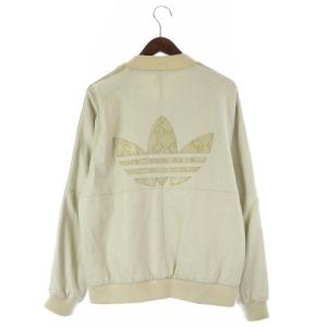 adidas Originals スタジャン ロゴ パイソン柄 フェイクレザー S アイボリー