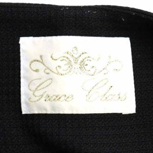 Grace Class ノーカラージャケット 刺繍 ビジュー シルク 38 ブラック