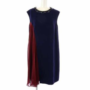 ワンピース ビジュー 38 ネイビー