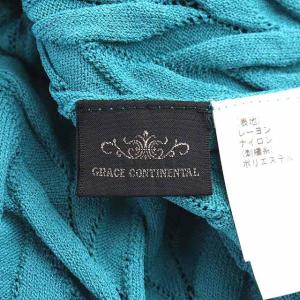 GRACE CONTINENTAL ワンピース ノースリーブ マキシ丈 花柄 刺繍 36 ターココイズブルー