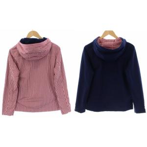 BLACK LABEL CRESTBRIDGE パーカー ジャケット リバーシブル ジップアップ チェック ロゴ 2 レッド ネイビー