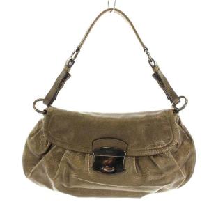 ハンドバッグ ワンショルダーバッグ 牛革 シルバー金具 ゴールド