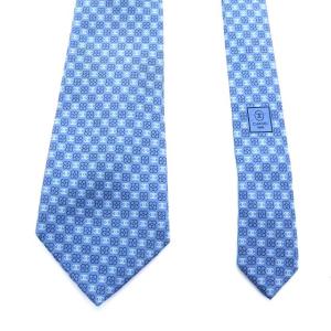 CHANEL ココマーク ネクタイ ワイド シルク ブルー