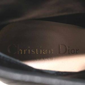 Christian Dior ショートブーツ ポインテッドトゥ レースアップ レザー 37.5　ブラック