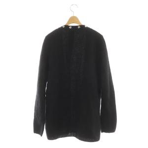 SAINT LAURENT PARIS ハートスタッズ モヘヤカーディガン M ブラック