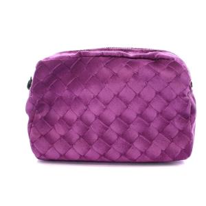BOTTEGA VENETA イントレシオリュージョン ミニポーチ メイクポーチ スクエア パープル