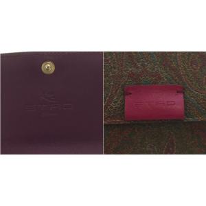 ETRO カードケース 名刺入れ 二つ折り PVC ペイズリー柄 マルチカラー