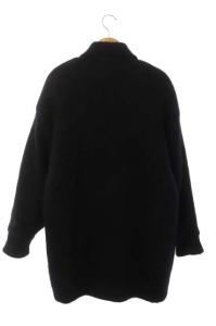 LEONARD ニットジャケット ヴィンテージ レオパード テーラード 中綿 ダブル L 黒 ブラック