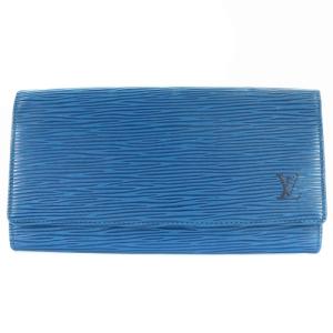 ポシェットポルト モネ クレディ エピ 長財布 レザー ロゴ トレドブルー M63575