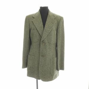 RALPH LAUREN スーツ セットアップ テーラードジャケット 総裏地 スカート ひざ丈 ツイード 9 カーキ