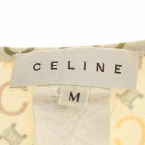 CELINE ヴィンテージ マカダムノースリーブカットソー M ベージュ