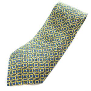 ネクタイ シルク 総柄 ブルー