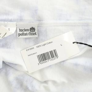 lucien pellat finet Tシャツ カットソー 半袖 ピース 刺繍 タイダイ  L ブルー