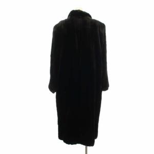 SAGA MINK 銀サガ ミンクファー コート ロング 15 3L 大きいサイズ 黒