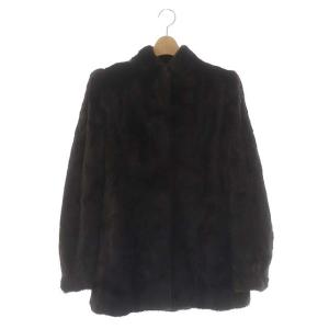コート アウター ファー ショート丈 11 ブラウン ブラック