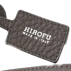 HIROFU トートバッグ ハンドバッグ レザー グレー