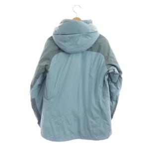 Patagonia 中綿ジャケット ジップアップ フード付き S グレー 水色 ライトブルー