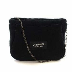 PARFUMS ノベルティ ロゴショルダーバッグ ブラック