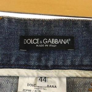 DOLCE&GABBANA デニムパンツ ダメージ加工 ボタンフライ 44 ブルー