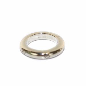 CHANEL ヴィンテージ ロゴ刻印リング 13号 シルバー