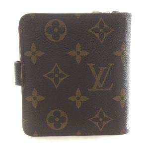 LOUIS VUITTON コンパクトジップ モノグラム 二つ折り財布 コンパクトウォレット ブラウン M61667