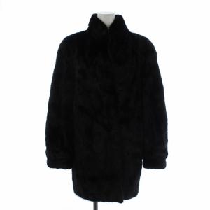 ファーコート 毛皮コート ショート 銀サガ ミンクファー ブラウン