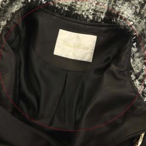 Grace Class 20AW ツイードフードレザージャケット 総裏地 36 ブラック