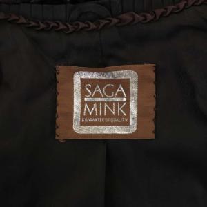 SAGA MINK 銀サガ ハーフコート ミンク 毛皮 アウター L ダークブラウン