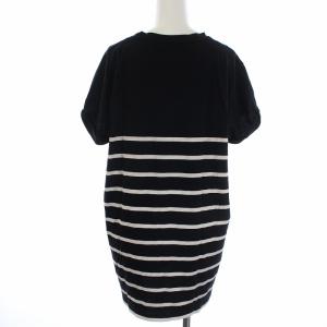 BALMAIN Tシャツ ボーダー 半袖 L ブラック ホワイト