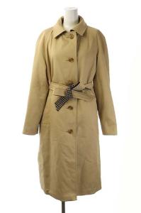 Aquascutum コート ロング ステンカラー リバーシブル ヴィンテージ ベージュ