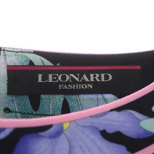 LEONARD FASHION 近年モデル ワンピース 花柄 総柄 40 ブラック系