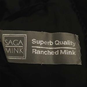SAGA MINK ベルビジョンBELLE VISON Ranched Mink ファーコート アウター 毛皮 ミンク ミドル丈 9 ダークブラウン
