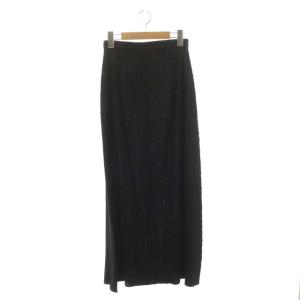 プリーツスカート ロング 4 ブラック