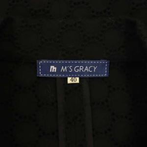 M'S GRACY ジャケット テーラード 3B ドット レース リボン 40 ブラック