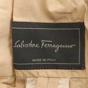 Salvatore Ferragamo テーラードジャケット コットン 2B イタリア製 46 ピンクベージュ