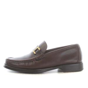 Salvatore Ferragamo ローファー ガンチーニ レザー シューズ 6EE ブラウン