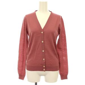 2017製 カーディガン ニット 薄手 長袖 40 ピンク