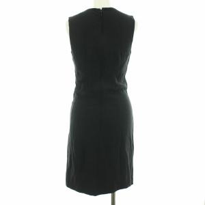 PRADA ワンピース ノースリーブ ひざ丈 38 ブラック