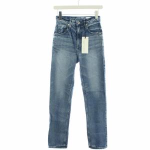 THE ELENA デニムパンツ ジーンズ ジップフライ ダメージ加工 ケミカル加工 23 ブルー