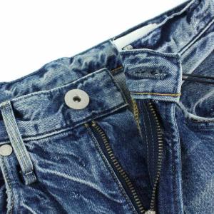 upper hights THE ELENA デニムパンツ ジーンズ ジップフライ ダメージ加工 ケミカル加工 23 ブルー