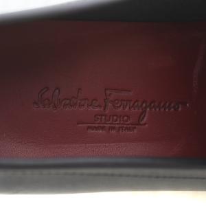 Salvatore Ferragamo レザーシューズ ローファー スリッポン スクエアトゥ 5.5 ブラック H