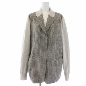 GIORGIO ARMANI スーツ セットアップ テーラードジャケット パンツ 総柄 48 グレー